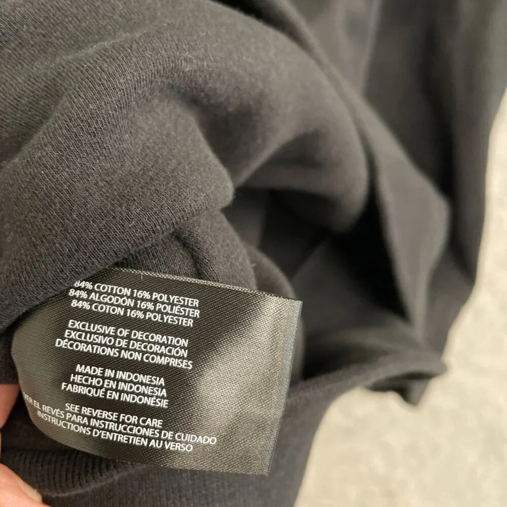 Banana Republic Men's L Black 1/4 Zip Sweatshirt Pullover 84% Cotton N0339